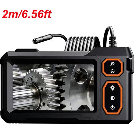 Endoscopique Double Objectif avec Lumière, Ennovor 1080P HD Camera Endoscopique Canalisation avec Écran IPS 5", 6.56FT/2M Flexible Snake Camera,Gadget Cool pour Inspection de Plomberie/Maison