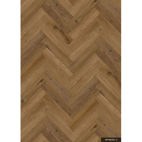 Lame vinyle clipsable Bâton Rompu avec sous couche intégrée - Deauville Chêne Fumé