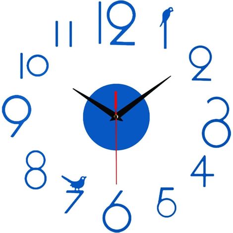 Horloge Murale 3D Sans Cadre - Diamètre 60 cm - Mouvement Silencieux - Pour Salon Chambre Bureau Décoration Intérieure - 1 Pièce (1/5)