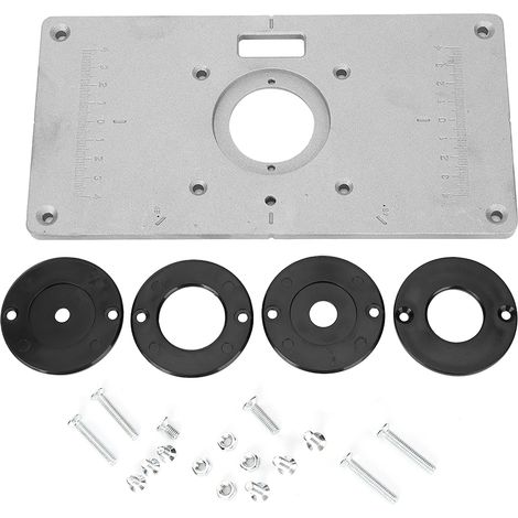 Défonceuse électromécanique avec plateau basculant, table d'insertion pour menuiserie, plaque de routeur réversible (1/5)