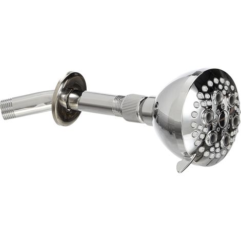 Soffione Doccia Cromato con Braccio in Ottone Multigetto (1/3)