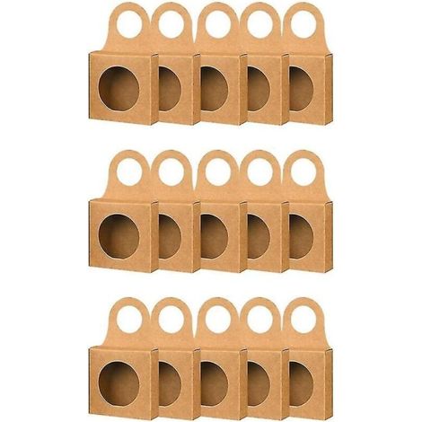 Lot de 25 boîtes à vin avec fenêtre, boîte à charcuterie, boîte à vin, boîtes cadeaux pliables à suspendre (1/3)