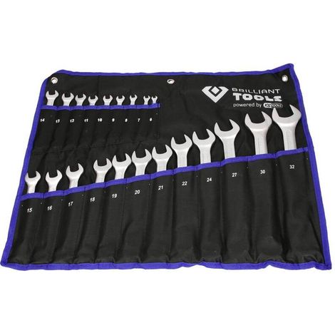 [NEUWERTIG] B-Ware Brilliant Tools Ring-Maulschlüssel-Satz 21tlg 8-19mm für Profi und Heimwerker (1/2)