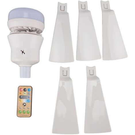 Eosnow Ventilateur de plafond 3000K à 6500K Luminosité réglable 3 vitesses de vent Minuteries Douille E26 avec (1/4)