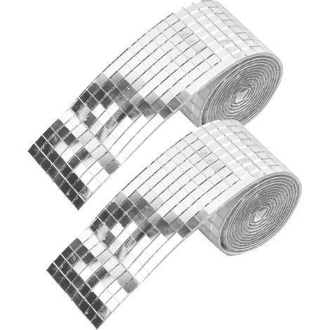 3200 PièCes Miroirs Auto-AdhéSifs Carreaux De MosaïQue, Mosaique Miroir, 5 X 5mm Miroir Autocollant, Mini Stickers Miroir, Boules à Facettes, Mosaique Carrelage Pour Diy Disco Party Ar (1/5)