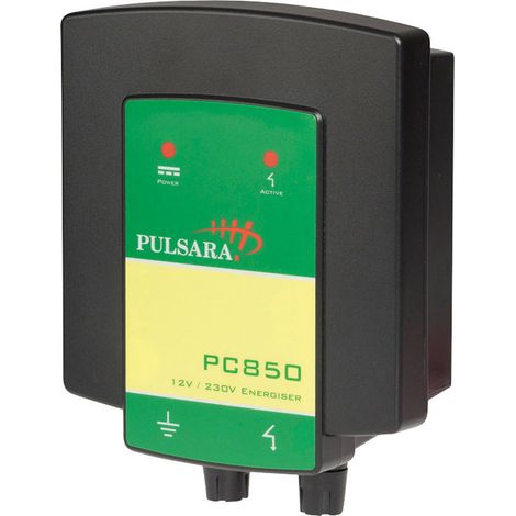 PC850 Batterie 12V et courant électrique 220V pour clôtures jusqu'à 1,5 km pour chevaux, chiens et animaux de ferme (1/2)
