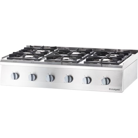 Fourneau à Gaz à Poser 6 Brûleurs (3.5 + 2x5 + 2x7 +9) - G20 ou G30 - Stalgast