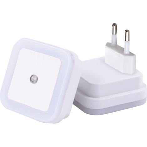 Wandmontiertes Nachtlicht mit Sensor, automatischer Ein-/Ausschaltfunktion, LED, Steckeranschluss, für Treppenhaus, Badezimmer, Kinderzimmer, Garage, Kleiderschrank, Schlafzimmer