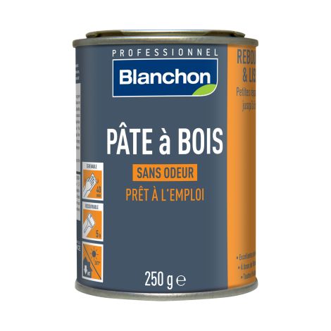 Blanchon – Pâte à bois chêne clair – Mastic et cire à reboucher – Pour petites réparations bois dur – Application facile et finition lisse