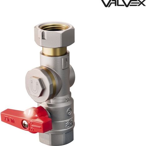 Válvula de bola de giro recto con filtro, imán y tuerca giratoria G3/4-G3/4 DN20-