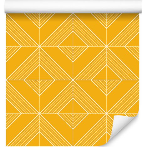 Papier peint géométrique doré à losanges pour salon et chambre 50x1000 cm (1/5)