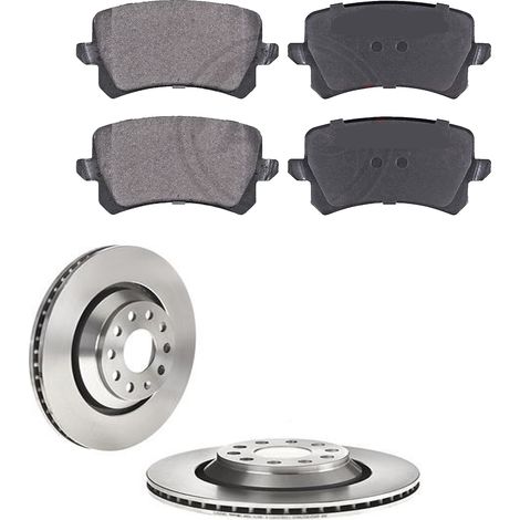 KIT FRENI POSTERIORI compatibile con VW PASSAT B6 (3C2) - DISCHI + PASTIGLIE OEM: P 85 109 / 17729 , 17628 /SOSTITUZIONE DIRETTA/BASSA POLVERE/SILENZIOSO (1/5)