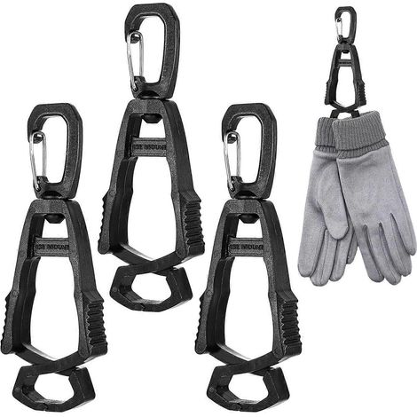 Mabor Lot de 3 pinces à gants pour gants de travail, porte-gants pour ceinture de service, pince pour moufles de chantier, pince de maintien (1/4)