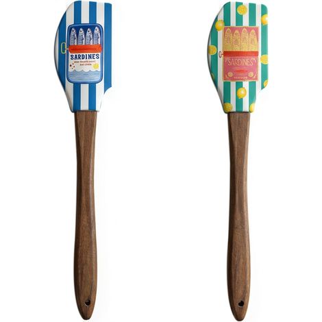 Espositore per spatola per sardine in MDF e silicone alimentare, design colorato, ideale per la cucina