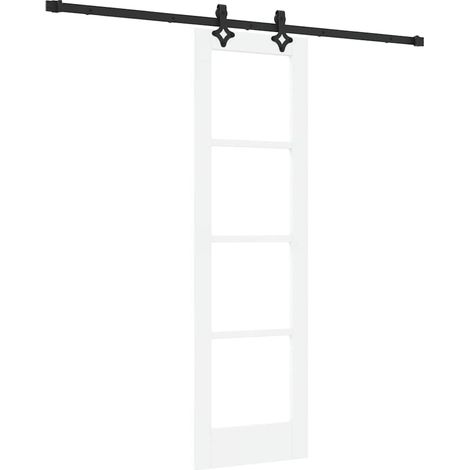 Maison Exclusive - Schiebetür ORKDAL Weiß und Schwarz 61 x 198,5