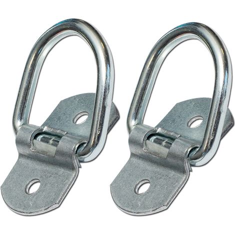 Anillas con placa para toldo, modelo ap03, de acero con acabado zincado, 60 x 38 x 8,5 mm, 2 uds, blister (1/4)