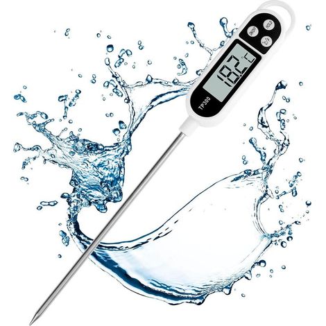 Kitchen Thermometer, Digital Thermometer with Long Probe, Instant Read Cooking Thermometer, Meat Thermometer for Food, Meat, Oil, Milk, Wine, BBQ and Hot Water (1/5)