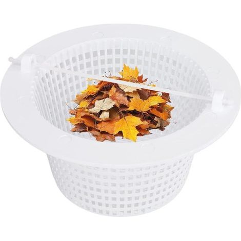 Confezione da 2 cestelli skimmer per piscine fuori terra, cestelli skimmer da 16 x 9,7 cm per piscine fuori terra, raccogli detriti galleggianti e foglie, dispositivo di pulizia per la manutenzione di