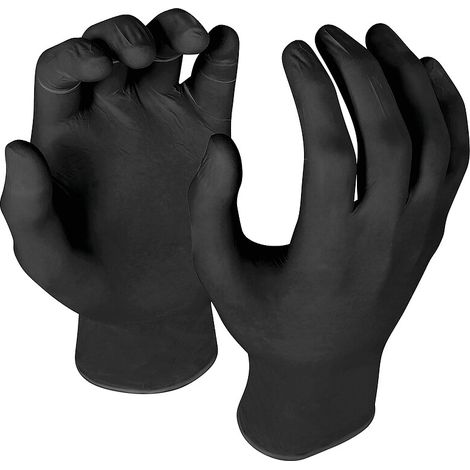 Boîte de 100 gants jetables nitrile noir BANNEC T11 XXL - IMPORT EXPORT DU VELAY