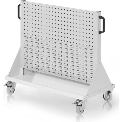 Kappes RasterMobil® Größe 2 - 1000x890x500mm - 2x Lochplatte und 2x Schlitzplatte 4-teilig - lichtgrau