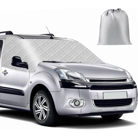 Housse de Pare-Brise Compatible avec Citroen Berlingo 2008-2018, Argenté Pare-Soleil pour Vitre Avant, Bloque Les Rayons UV, Protège du Vent et des Intempéries, Garde Votre Véhicule au Frais,2008-2018 (1/5)