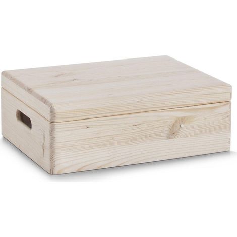 Caja Zeller de madera natural capacidad 17 litros marrón