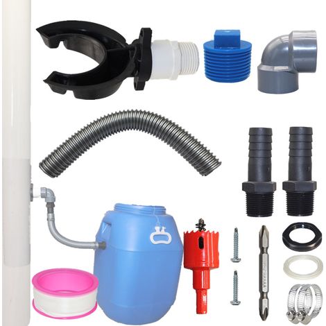 Sistema de recogida de agua de lluvia para bajantes de Ø 70-100 mm, tubo de conexión del sistema de recogida de agua de lluvia (1/3)