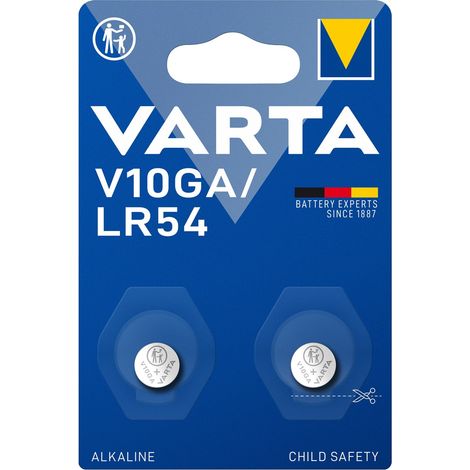 V10ga lr54 15 v alkaline batterie 2er pack