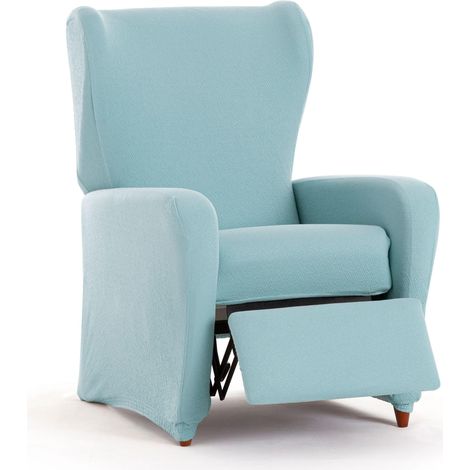 Housse de Fauteuil de Relaxation bi-élastique 4 pièces réglable, Protection complète Contre l'usure - Housse de Fauteuil Couleur Eau Marine Respirante et Facile à Installer, Aspect tapissé (1/5)