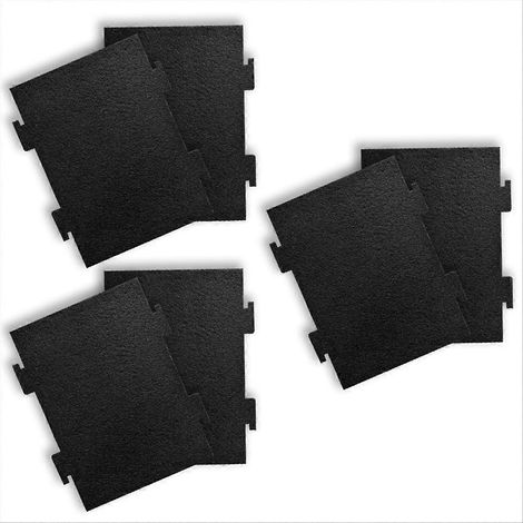 Filtres charbon actif x6 pour hotte KMLS311HS, remplacement compatible, noir, pièce détachée, performance optimale, cuisine, pack de 6. (1/5)