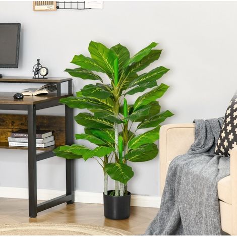 Albero artificiale da 95 cm con 33 foglie e vaso (1/5)