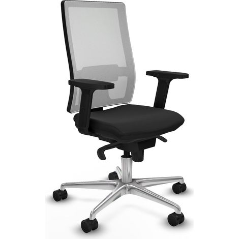 Sedia da ufficio piqueras y crespo Horna bianco mesh similpelle