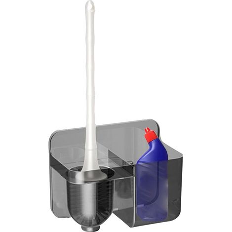 brush holder no drilling required bathroom storage simple