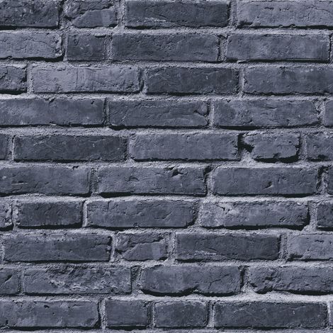Empapelado aspecto piedra azulejos Profhome 381331 papel pintado no tejido ligeramente texturado de aspecto piedra mate negro gris 5,33 m2