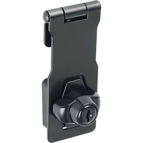 Loquet de sécurité avec serrure et 2 clés pour portail de jardin, abri, clôture et porte en bois, protection antivol extérieur (1/3)