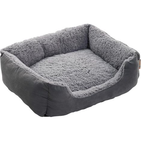 Hundebett Hundekissen Hundekorb Haustierbett Tierbett Hundesofa Dunkelgrau/Grau 75x60x19 cm (1/5)