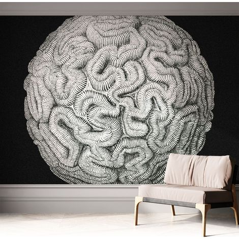Papier peint autocollant avec imprimé pour décoration intérieure pour rénovation a motif Structure sphérique 312x219 cm (1/5)