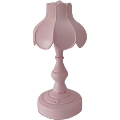 Retro-Tischlampe in Lotusblattform, 3 Lichtquellen, hübsch fürs Mädchenzimmer, Rosa (1/5)
