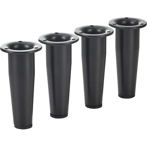 SOTECH Möbelfuß FOX-TROT höhenverstellbar um max. 12 mm Höhe 150 mm schwarz matt, 4 Stück