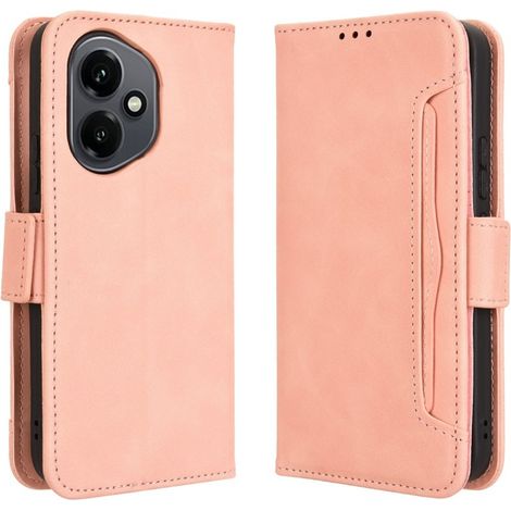 Custodia a libro per Honor 400 5G, con scomparto per carte, rosa (1/5)
