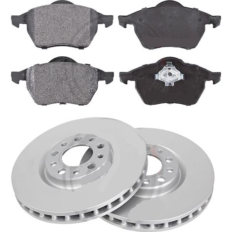 KIT FRENI ANTERIORI compatibile con AUDI A6 (C6,4F2,4FH,4F5) - DISCHI + PASTIGLIE OEM: FDB1323 / 17625 , 17624 , 17595 , 17530 /SOSTITUZIONE DIRETTA/BASSA POLVERE/SILENZIOSO
