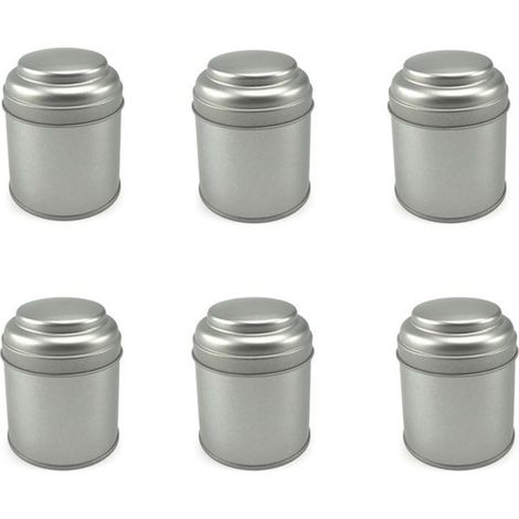6 kleine Gläser Teedosen Mini Reiseteedosen (50 g) doppelwandige Deckel Schokoladendosen (1/5)