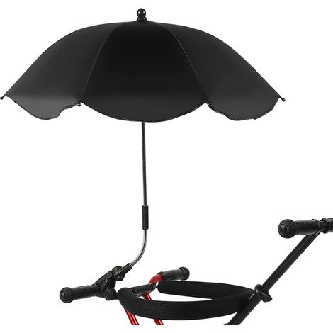 Parapluie pour Chaises avec Fixation Clip - Noir - UPF50+ - Diamètre 66cm (1/5)
