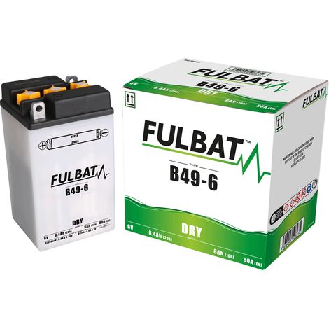 Batterie Fullbat FUL DRY - B49-6 (sèche, réparable, acide inclus)