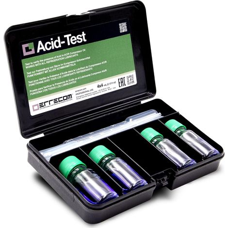 Errecom Acid-Test, Test per Verificare la Presenza di Acido nel Lubrificante degli Impianti di Climatizzazione e Refrigerazione (1/4)