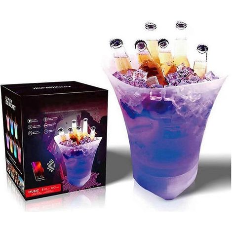 LED-Eiskübel mit Bluetooth-Lautsprecher und beleuchtetem Getränkehalter (1/5)