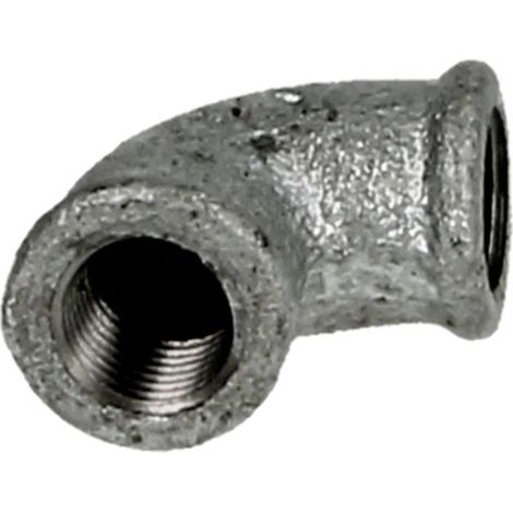 Raccord en fonte malléable coude 1/4’’ FF/FF