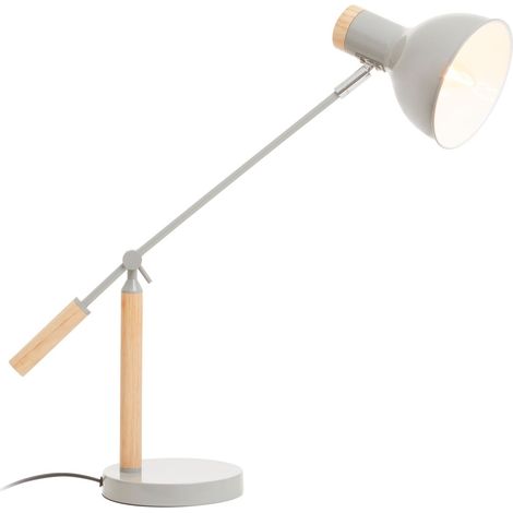Interiors by Premier Matte Grey Table Lamp, Easy to Assemble Bedside Table Light, Eco-friendly Lamp for Table Living Room
