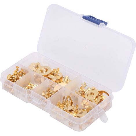 Kit de 150 bagues de raccordement pour câble, connecteurs à sertir en boîte, anneaux de jonction électrique, lot de connecteurs métalliques pour fils, accessoires de câblage, 150 pièces. (1/5)