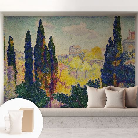 Papier peint intissé mural avec imprimé pour décoration pour salon pour chambre à coucher pour entrée Paysages impressionnistes 208x146 cm (1/5)